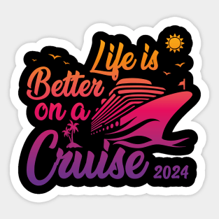 Family Cruise Party 2024 Summer Group Vacation Matching Sticker